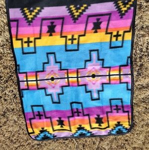 Fleece Pet Blanket Light blue , purple ,pink Southwest design